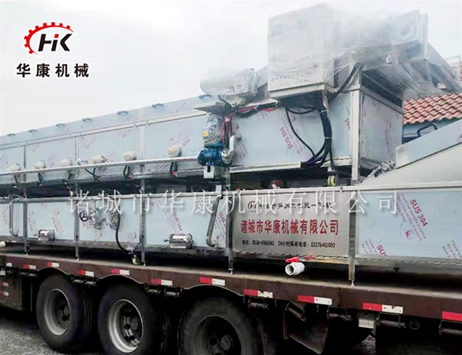 竹筍巴氏殺菌流水線裝車發貨